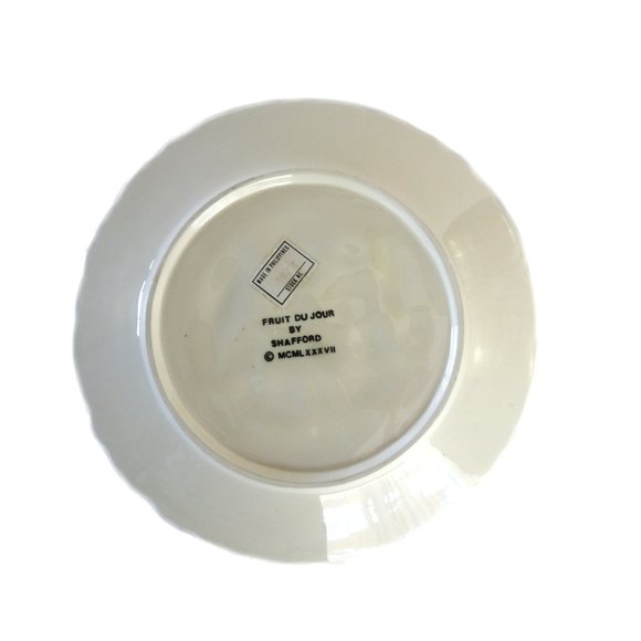 Fruit De Jour Stafford Dessert Plate Hand Painted Majolica 1987 Grapes - Picture 3 of 4